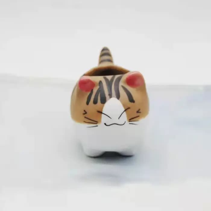 Pot de fleur en céramique pour bonsaï, chat succulent, dessin animé mignon, mini jardinière animale,