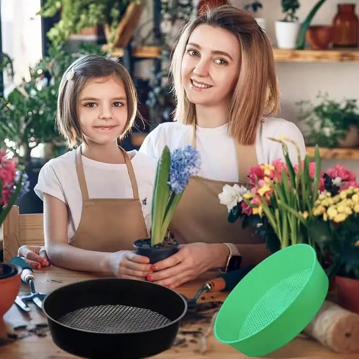 Filtre à mailles en plastique pour tamisage de terre et de pierres