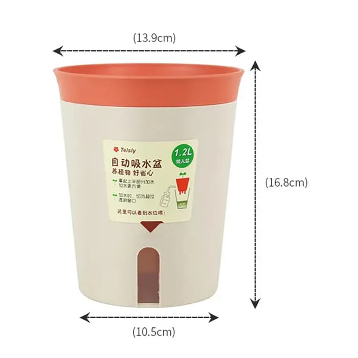 Pot de fleur hydroponique à double couche auto-arrosant