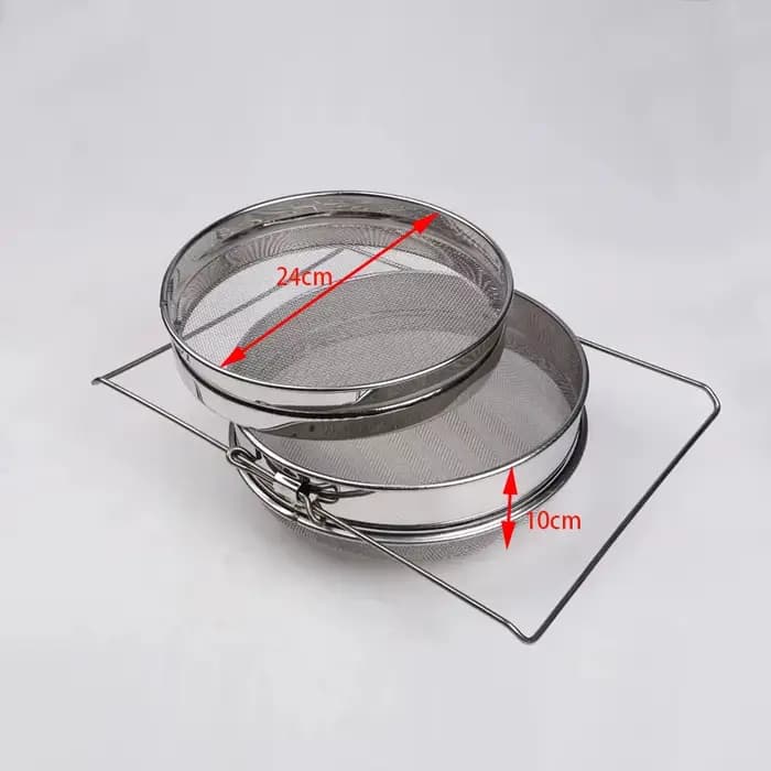 Filtre à miel Double couche en acier inoxydable pour apiculture, passoire de réservoir de colonnes p