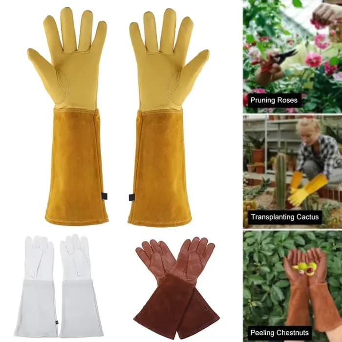 1 paire de gants de jardinage robustes pour la taille des roses, résistants aux épines, à manches longues, pour le travail et la soudure
