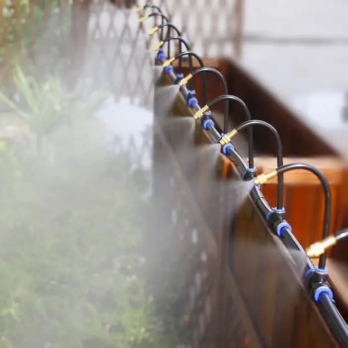 Buse de brouillard en cuivre jaune, 8mm, Joint de verrouillage droit, arrosage de jardin, pulvérisat