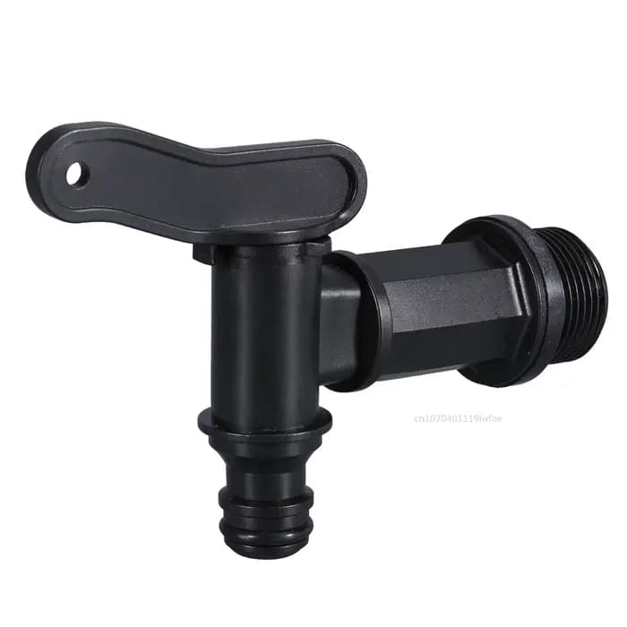 Robinet IBC 3/4 pouces, valve de tonneau s60, couvercle de transfert central, tour 6 minutes, robine