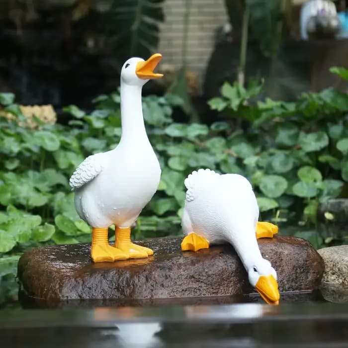 Statues de canard, ornement de paysage, modèle de Simulation d'animaux de ferme, jouet, poulet, cana