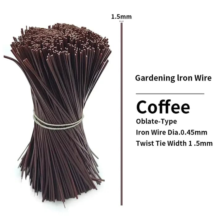 Attaches de câble de jardinage réutilisables, 100 pièces, fil de fer Oblate, attache torsadée pour p