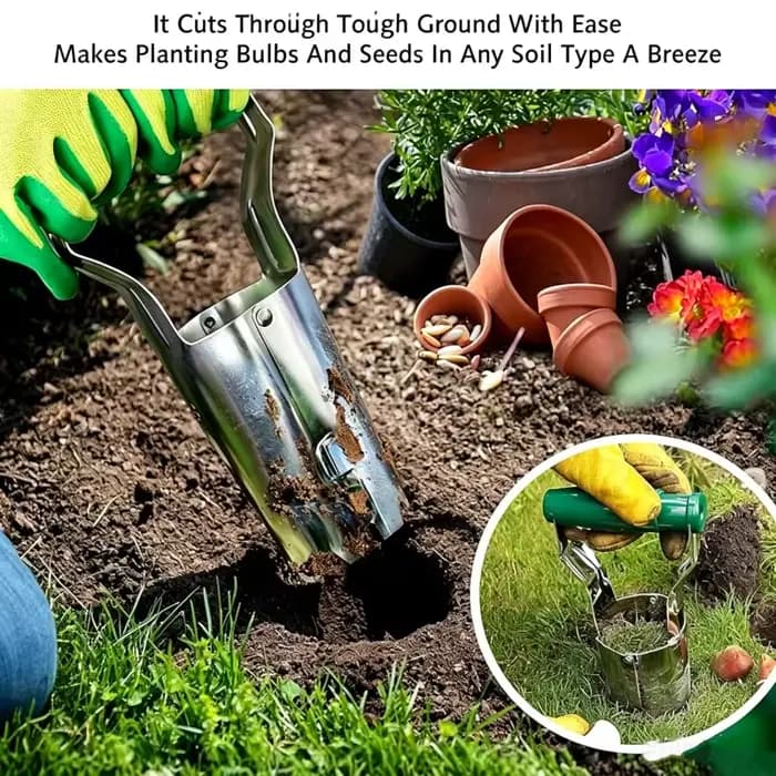 1 pièce Outil agricole multifonctionnel pour le jardinage : semoir à fleurs, repiqueur de semis et planteur de légumes à perforation