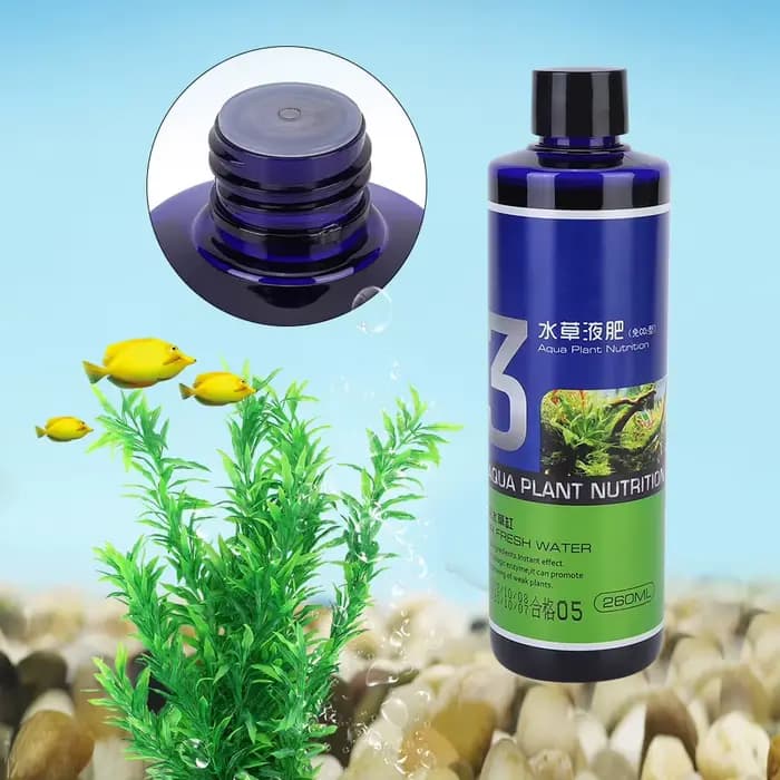 Engrais liquide nutritif hautement enrichi pour plantes aquatiques, solution nutritive pour poissons, aquarium, 260 ml, additif d'engrais pour plantes aquatiques