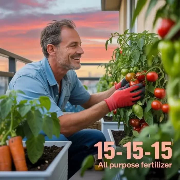 Engrais NPK 15-15-15 pour jardin domestique, granulés polyvalents équilibrés pour plantes, nourriture pour légumes, fleurs, arbustes, booster de rendement
