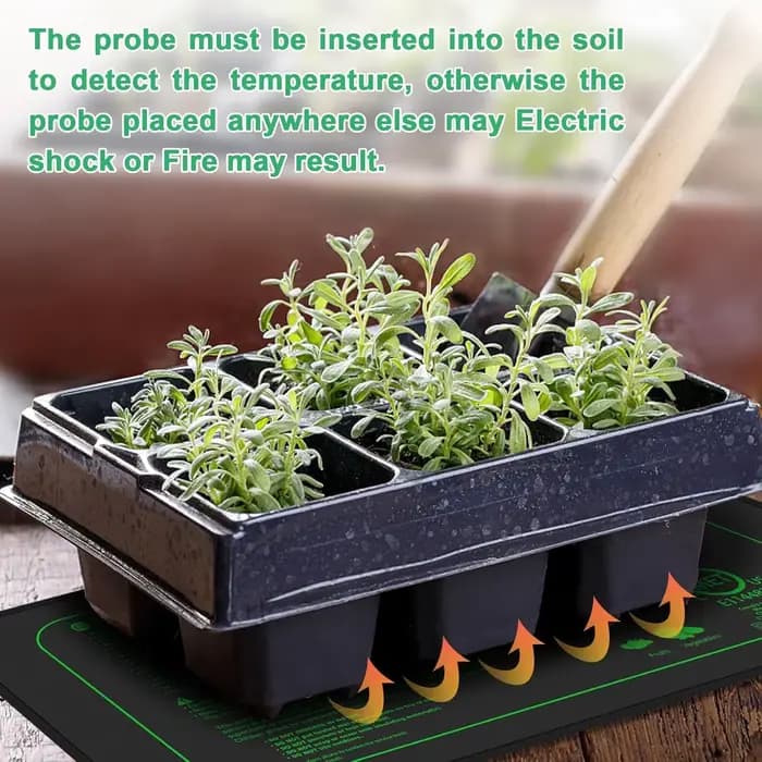 Tapis chauffant pour semis avec thermostat numérique, pour plantes d'intérieur, germination, propaga