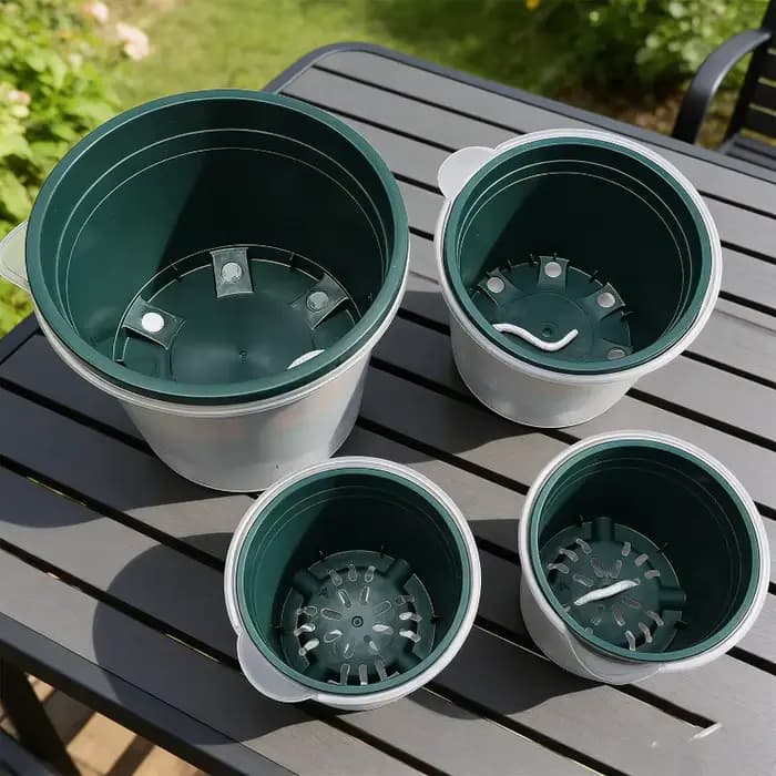 Pots de fleurs auto-arrosants pour plantes vertes d'intérieur et de rebord de fenêtre