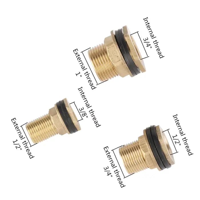 Irrigation de jardin 3/8" 1/2" 3/4" 1" Interne & Adaptateur de filetage externe, réservoir d'eau e