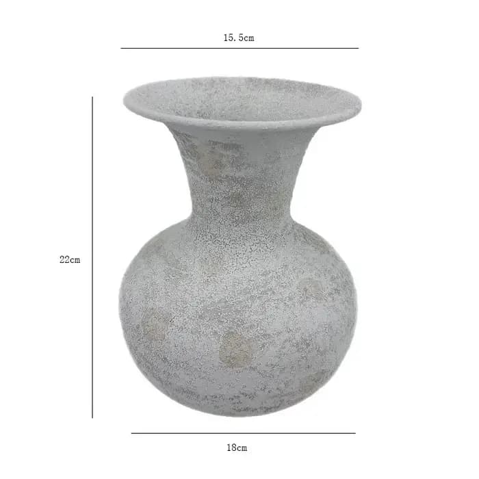 Vases et pots à fleurs en métal imitation poterie rustique vintage