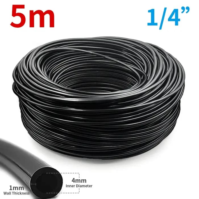 Tuyau d'irrigation goutte à goutte noir de 5m