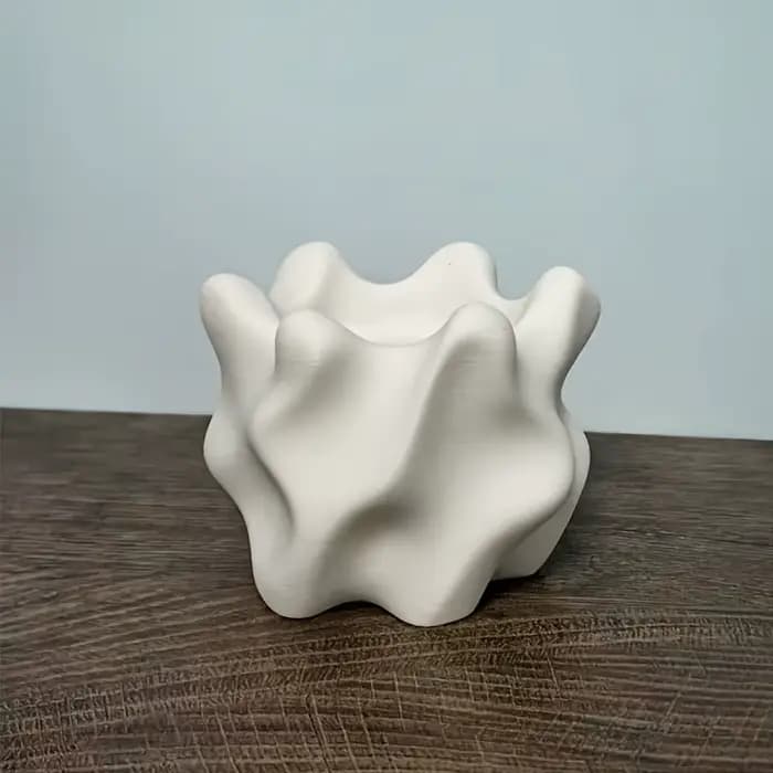 Pot de fleurs géométrique rétro moderne pour intérieur/extérieur avec trou de drainage - Pot de plan