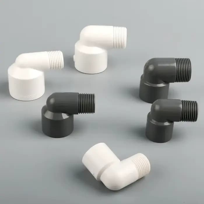 Connecteurs coudés en PVC à filetage mâle de 20/25/32mm à 1/2 "3/4" 1 ", 1 à 8 pièces, pour système