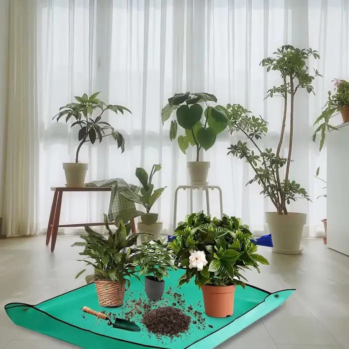 Tapis de plantation de repotting 50cm-100cm, tapis d'empotage de jardinage pliable pour plantes de j