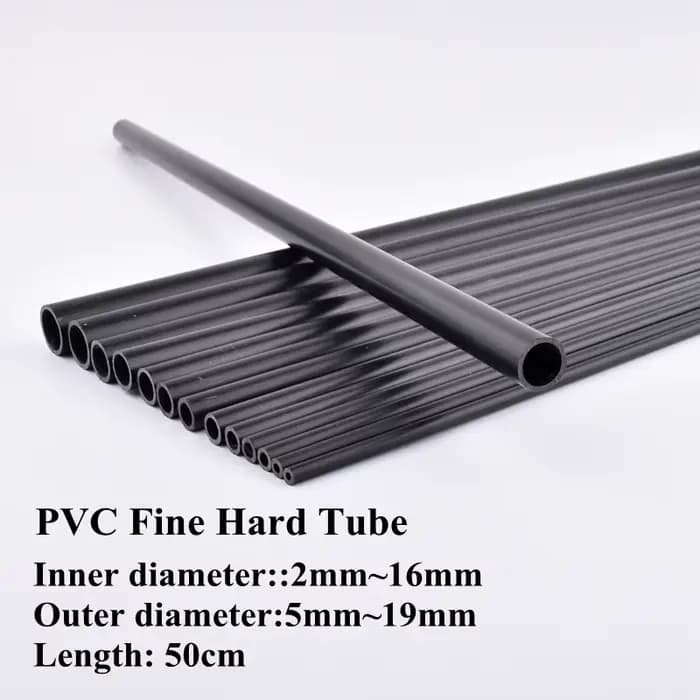 Tuyau d'eau en PVC noir ID 2mm-16mm, longueur 50cm, Tube dur creux, accessoires d'irrigation de jard