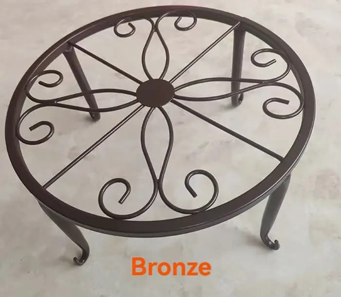 Supports de plantes en Pot en métal avec soucoupe