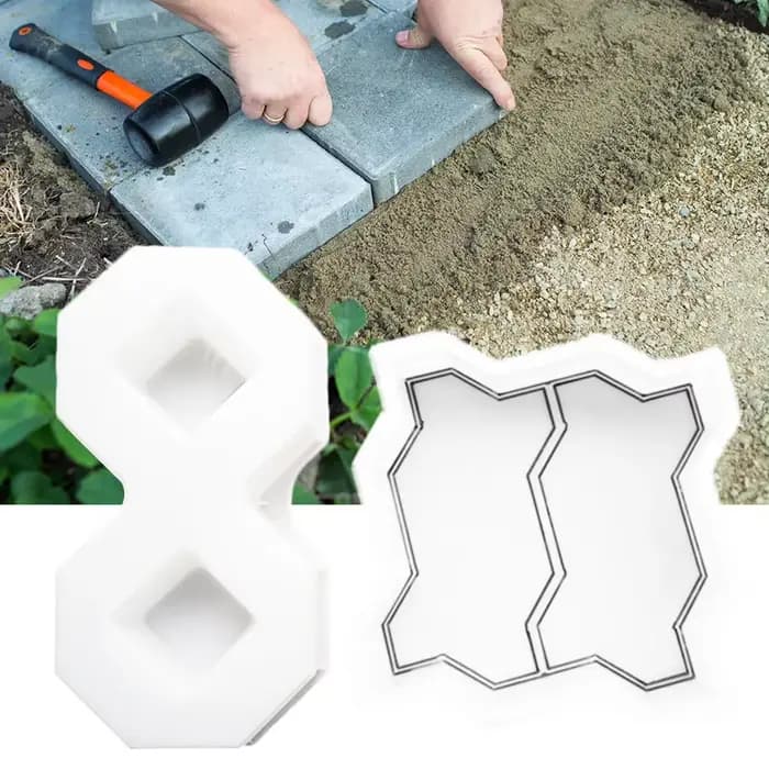 Outil de fabrication de chemin de bricolage, ciment de pavage, moules de brique, pelouse de cour, ch
