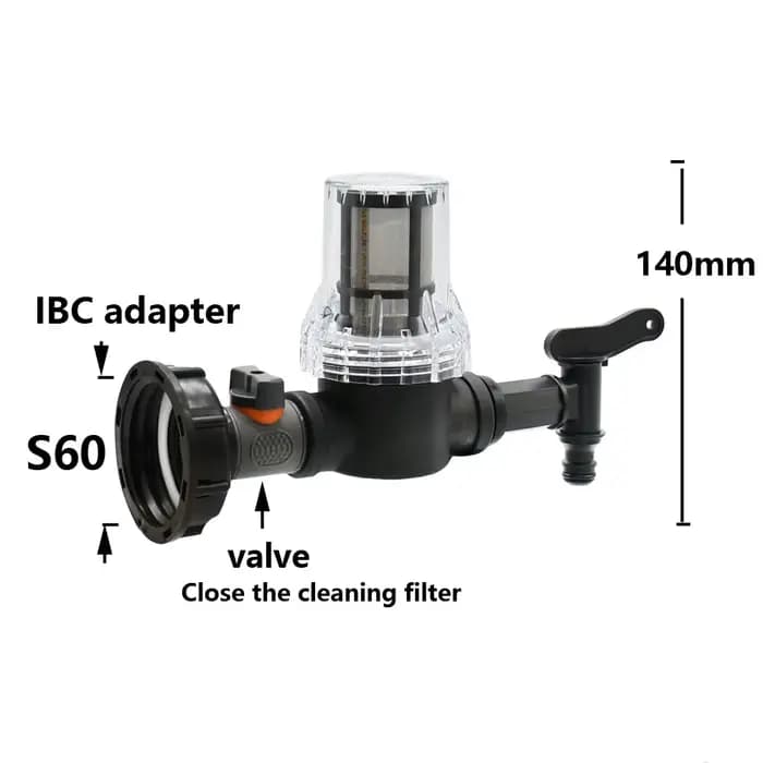 Filtre d'arrosage 1/2 3/4 1 pouce pour adaptateur de robinet de réservoir IBC S60 tonnes Joint de ba