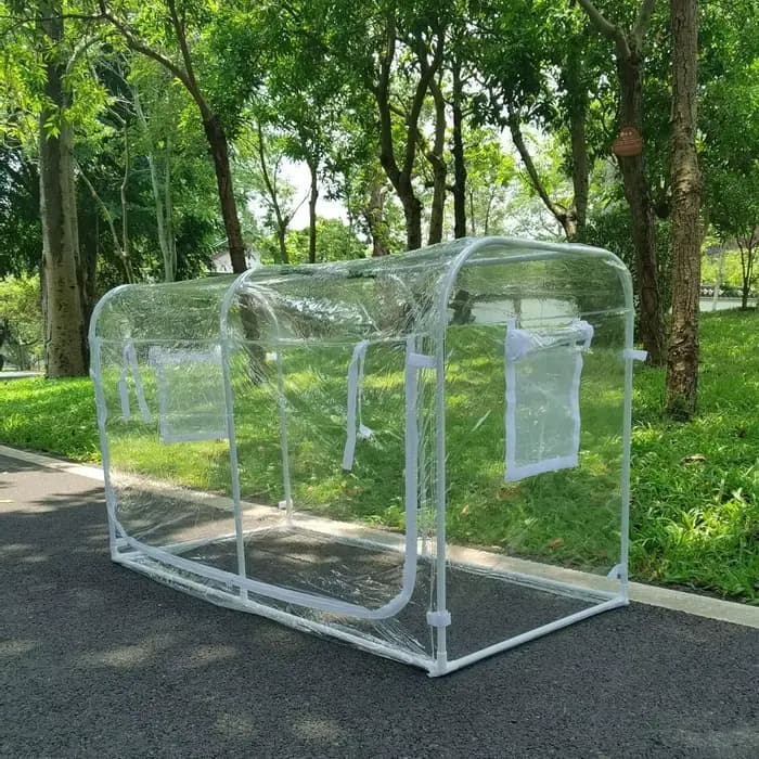 Serre moyenne-petite portative extérieure avec couvercle PE/PVC durable