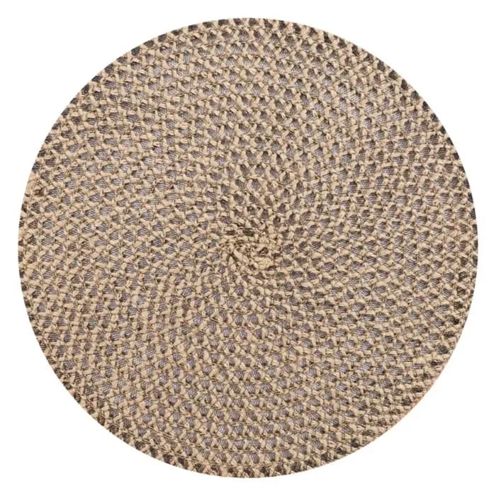 Lot de 4 dessous-de-plat ronds en jute naturelle tressée