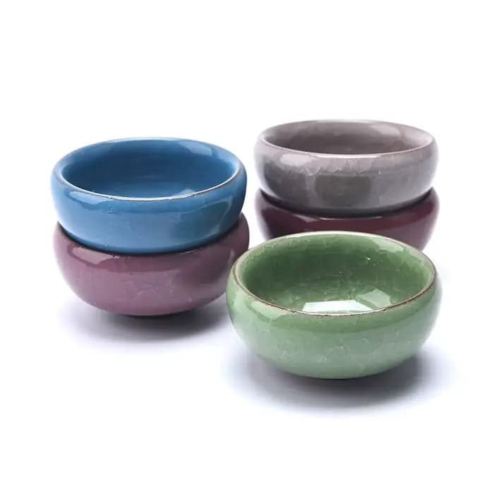 Mini jardinière succulente en céramique pour la décoration intérieure, glaçon, fissure, glaçure, fle