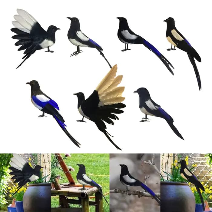 Maghelicopter-Simulation d'oiseau décoratif, artisanat animal, ornement de jardin, accessoire de pho