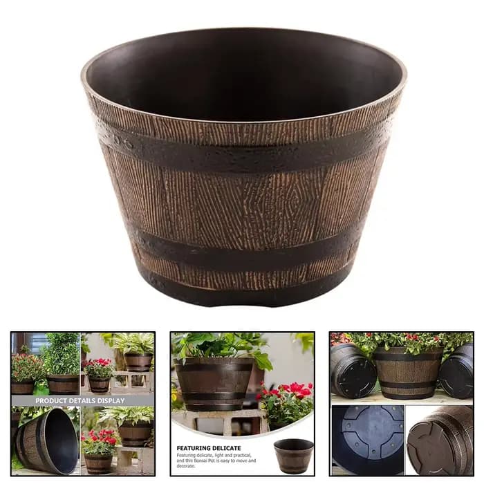 Ce pot en résine magnifiquement conçu offre un moyen accrocheur pour afficher vos petites plantes préférées à l'intérieur et à l'extérieur