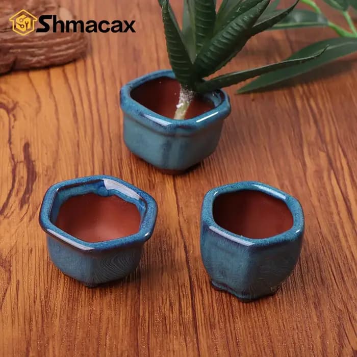Mini Pots de plantes Pot de fleur avec trous jardin Style chinois bonsaï Pot de fleurs violet sable