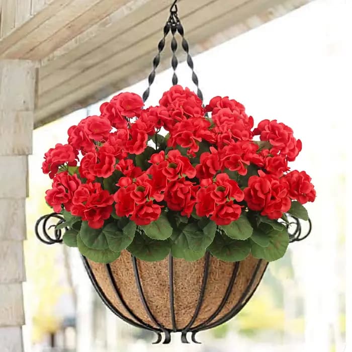 Fleurs artificielles de géranium pour l'extérieur