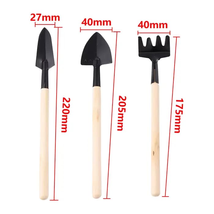 3 pièces/ensemble Mini ensemble d'outils de jardin pour plantes de jardin Pot de fleur pelle râteau