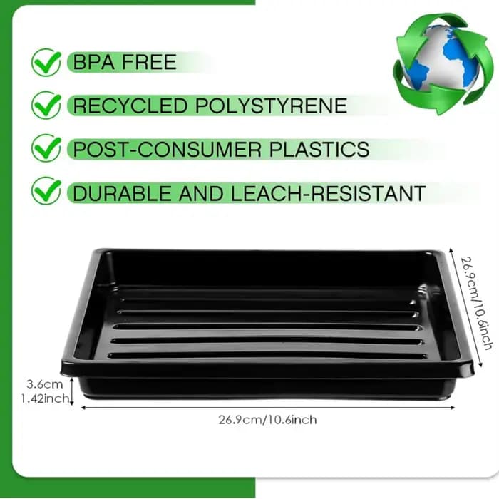 Plateaux de culture carrés en plastique pour graines de jardin, 27x27cm, 6 pièces, sans trous de vid