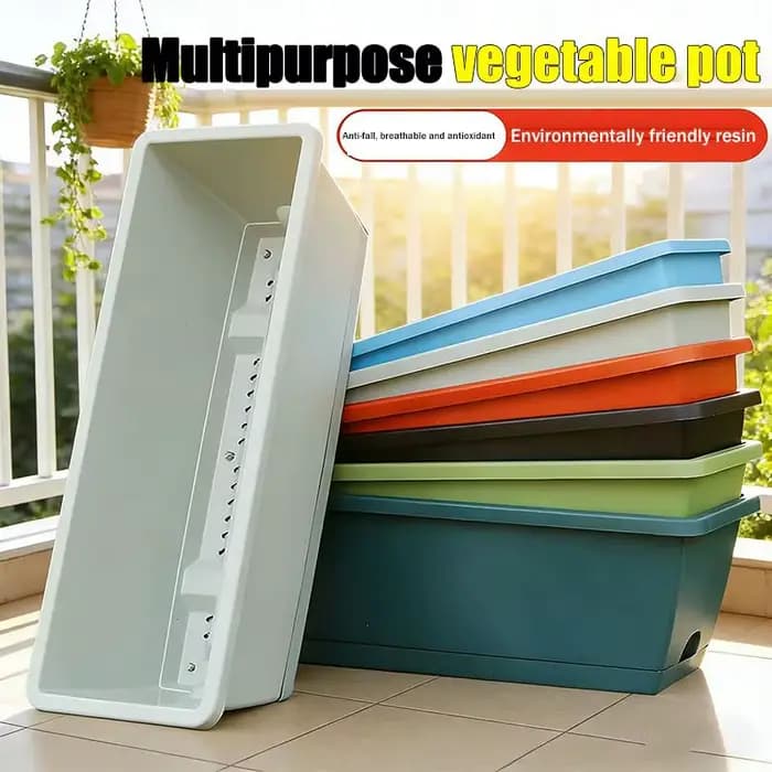 Pot de fleurs auto-absorbant pour culture de légumes d'intérieur avec trou de drainage et corde absorbante