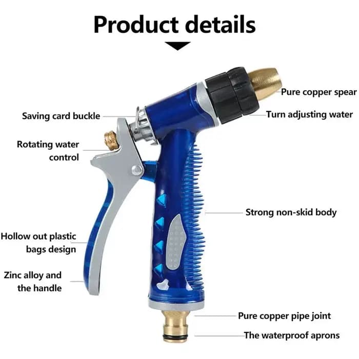 Pistolet à eau Portable haute pression Durable, arrosage de pelouse de jardin, lavage de voiture, ou