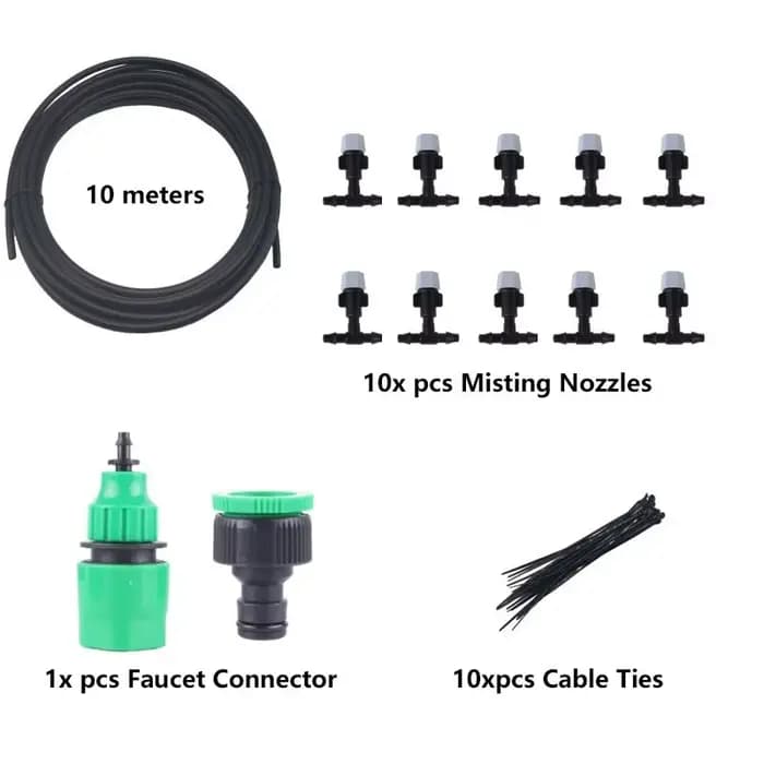Nouvelle Irrigation 10 mètres 10 buses d'arrosage pulvérisateur d'eau brumisation brouillard système de buse