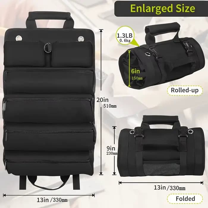 Organisateur de sac à outils-petit sac à outils avec pochettes détachables
