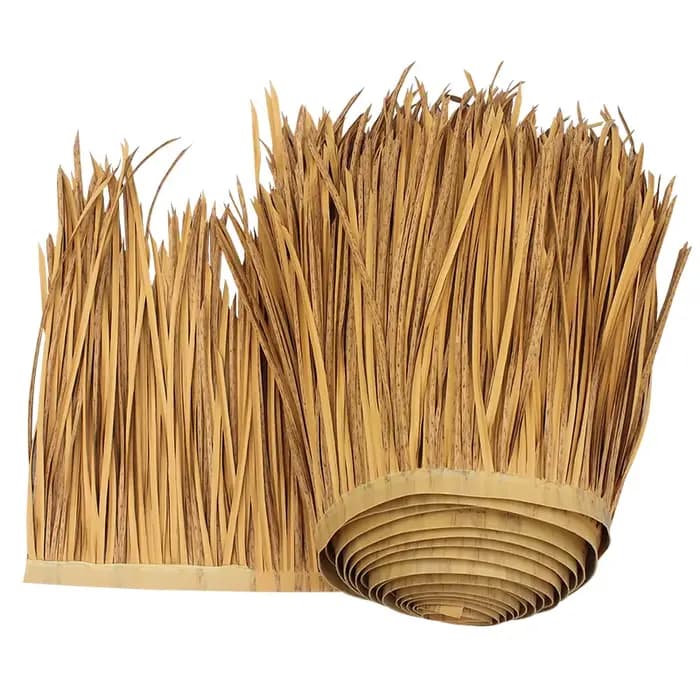 Toit en Paille en Plastique Artificiel et Ignifuge pour Plantes Tiki