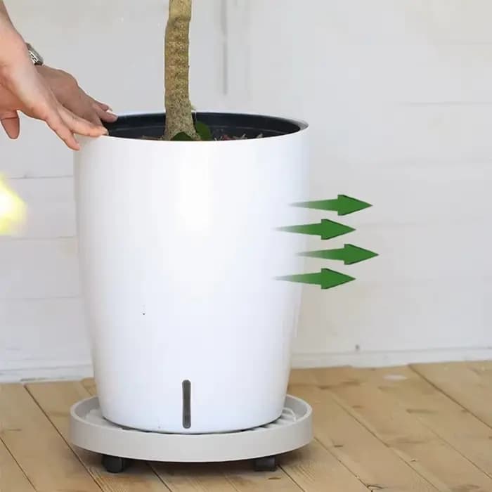 Plateaux de support de Pot de fleur mobiles, plateau de Pot de fleurs multifonctionnel en plastique,