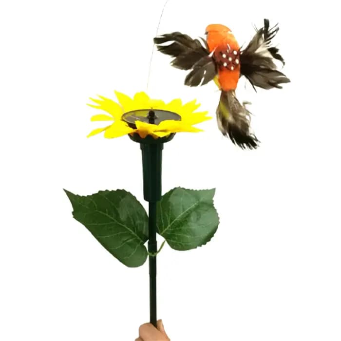 Piquet de fleurs de papillons et de colibri en pot