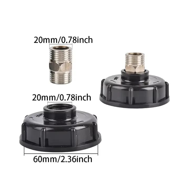 Adaptateur précieux IBC à filetage femelle S60, connecteur de robinet d'eau, raccord de remplacement