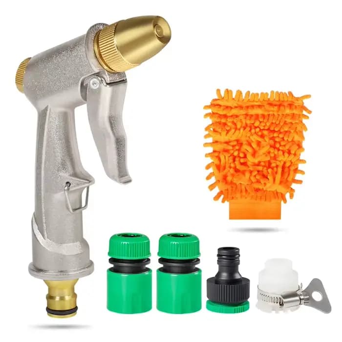 Pistolet pulvérisateur haute pression en métal pour jardin, arrosage de pelouse, lavage de voiture,