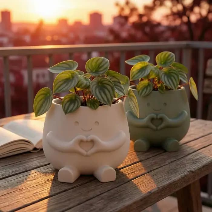 Pot de fleurs en résine en forme de tête de fleur mignon, pour intérieur et extérieur, design unique, pot de jardin en forme de chaise, décoration maison et jardin