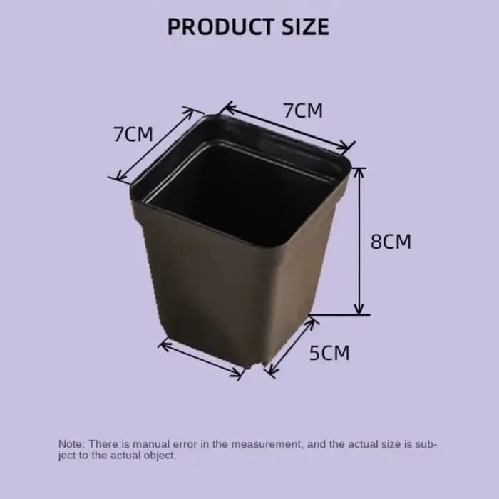 Mini pot de fleurs carré coloré pour le jardinage, petit pot succulent carré noir, 7x7cm, escalade d