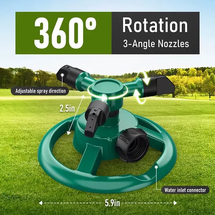 360 ° Système d'irrigation de jardin à arroseur rotatif, pulvérisateur d'eau pour pelouse extérieu