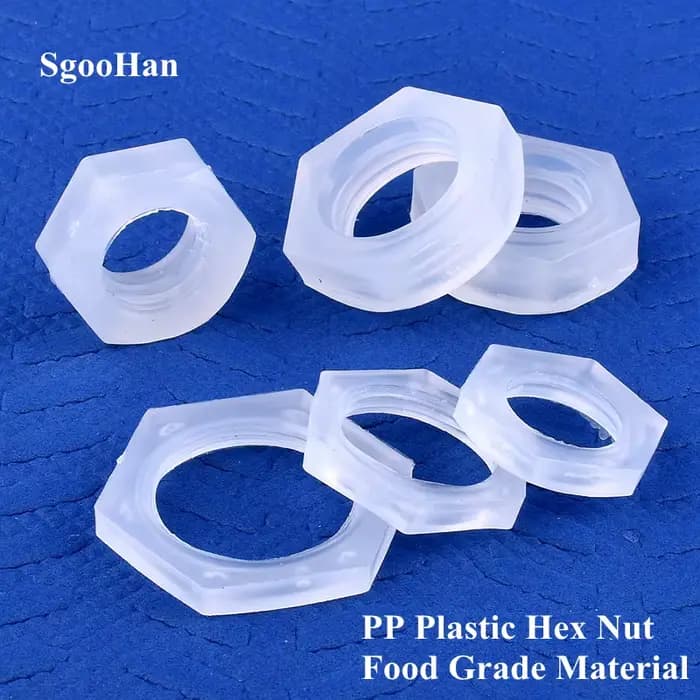 5 ~ 200 pièces de qualité alimentaire PP M5 ~ M16mm G1/8 "~ G1" filetage à écrou hexagonal Aquarium