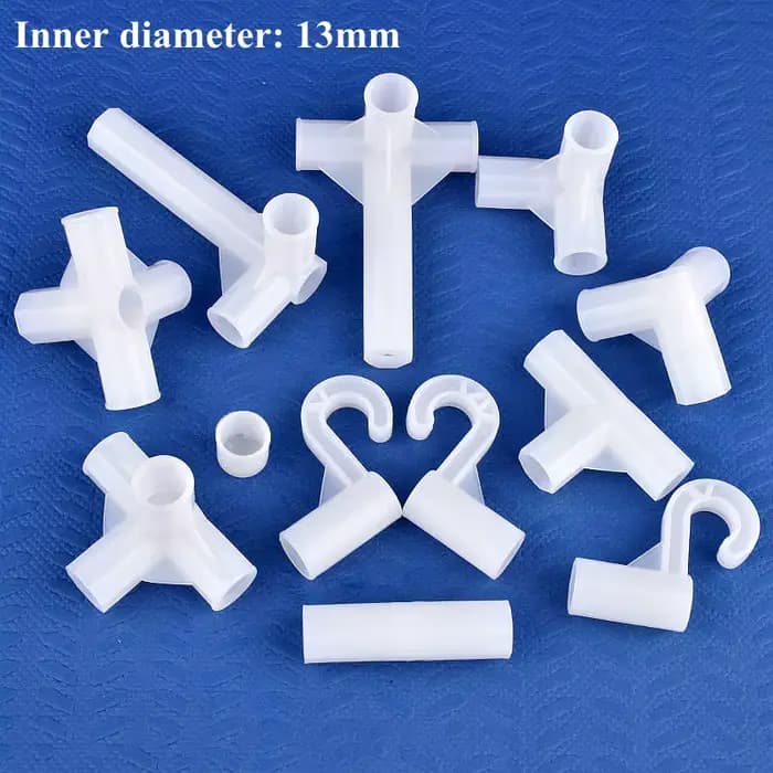 Support de Joint à quatre voies en T, diamètre intérieur 13mm, pour fleurs, plantes, connecteur de S