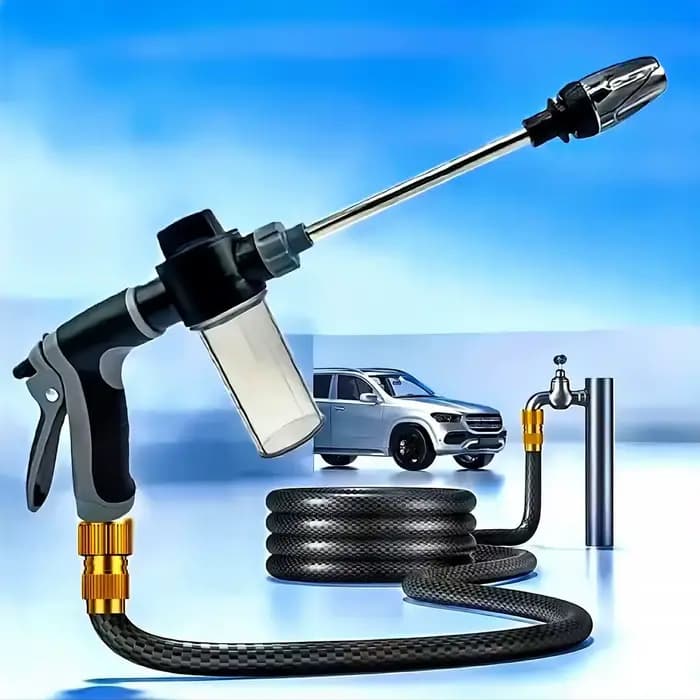 Pistolet à eau haute pression multifonction avec buse pour tuyau d'arrosage, pistolet à mousse, mach