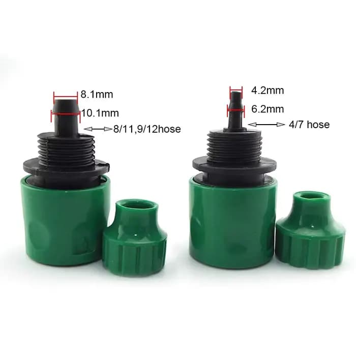 Tuyau barbelé de 4/7mm 8/11mm 4/7, connecteurs rapides, robinet d'eau de jardin, raccord de tuyau d'