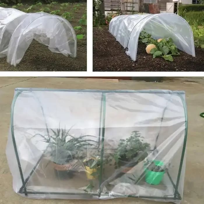 Film de serre en plastique transparent, 6.5 pi x 32 pi, 3.1 mil, polyéthylène, pour tunnel de croiss